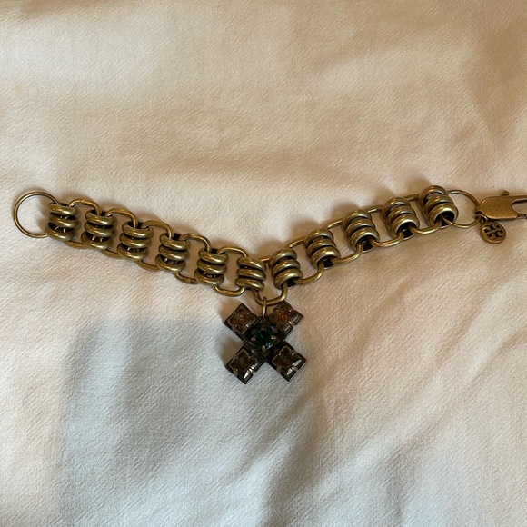 Tory Burch Jewelry - Tory Burch vintage gorgeous emerald and yellow stones braclet.